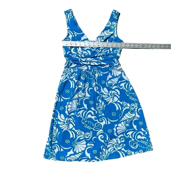 LILLY PULITZER Shianne Azure Ariel Blue Tides Dress sz XS Sleeveless NWOT - Picture 4 of 8